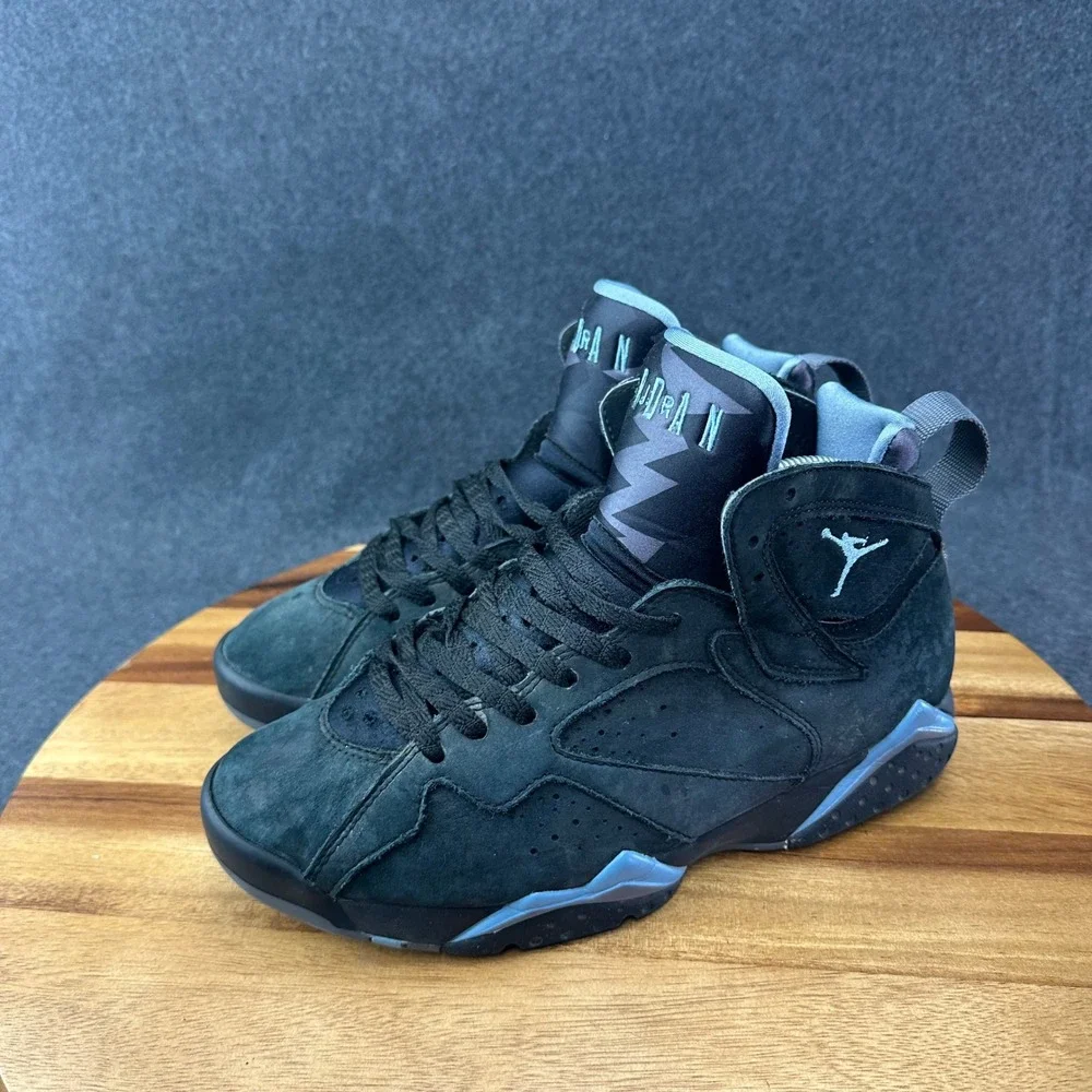 Jordan Air Jordan 7 Retro Chambray 2023 Black Gray CU9307-004 Mens Sneakers Sz 8
